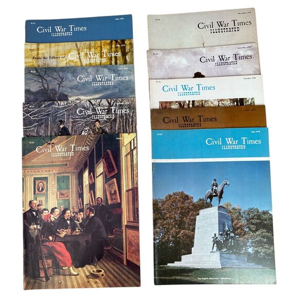 1978 Civil War Times Illustrated Lot of 10 Issues VG+ History Magazine Excl Mar - Picture 2 of 12